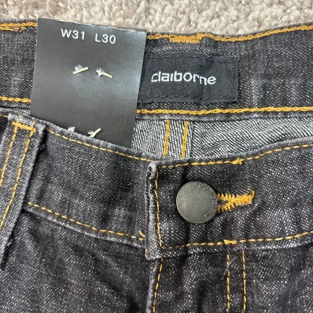 Claiborne Mens Straight Leg Jeans 31x30‎ Dark Wash Denim NWT